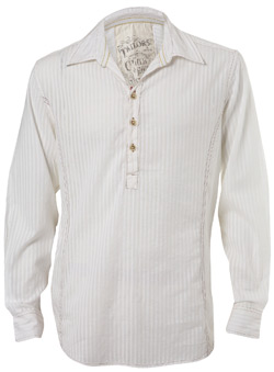 Cream Overhead Long Sleeve Casual Shirt