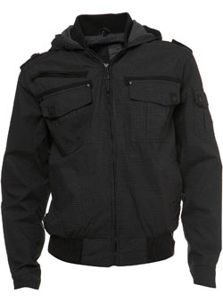 Burton Dark Grey Check Hooded Jacket
