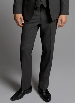 Burton Dark Grey Fine Stripe Trousers