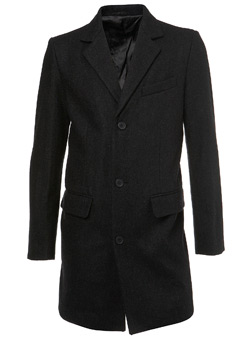 Burton Dark Grey Wool Mix Long Coat