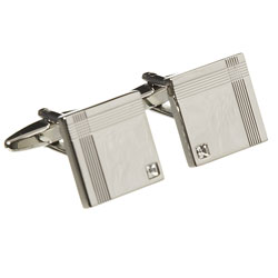 Diag Crystal Square Cufflinks