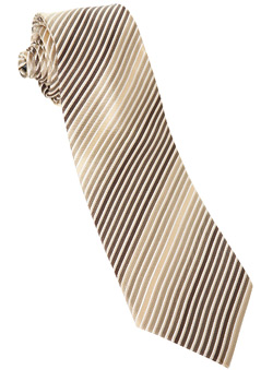 Gold Stripe Silk Tie