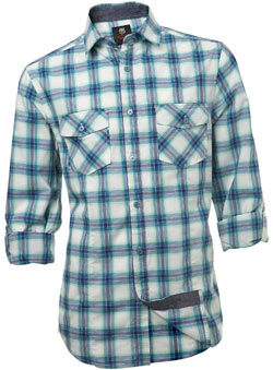 Burton Green and Blue Check Fitted Shirt