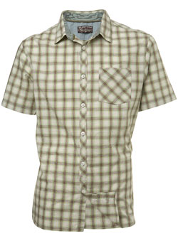 green check short sleeve shirt