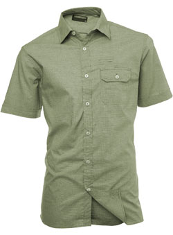 Burton Green Dogstooth Check Fitted Shirt