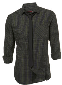 Burton Green Minicheck Shirt and Tie