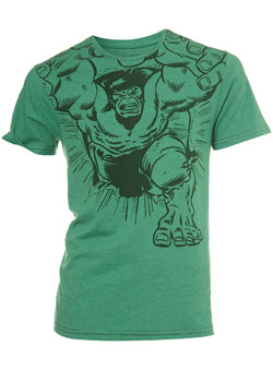 Burton Green `ncredible Hulk`Printed T-Shirt
