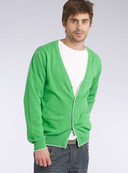 Green Tipped Cardigan