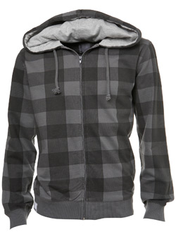 Burton Grey Allover Check Zip Thru