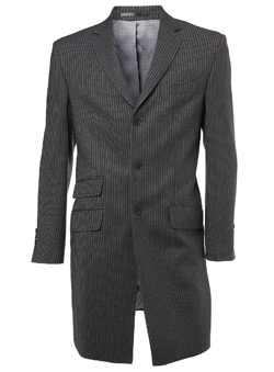 Burton Grey Ben Sherman Stripe Overcoat