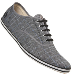 Burton Grey Check Lace Up Sports Shoe