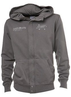 Burton Grey Embroided Print Zip Thru