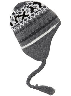 Burton Grey Fairisle Inca Hat