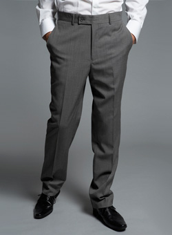 Burton Grey Flat Front Slim Fit Suit Trouser