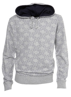 Burton Grey Geometric Print Hoodie