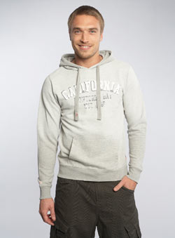 Burton Grey Hooded Printed Sweatshirt