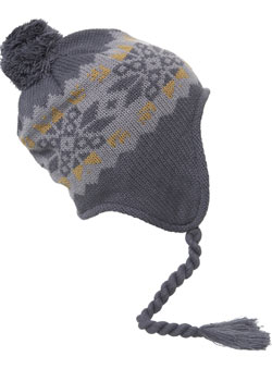 Burton Grey Knitted Inca Hat