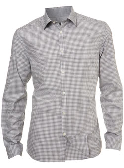 Burton Grey Long Sleeve Check Shirt
