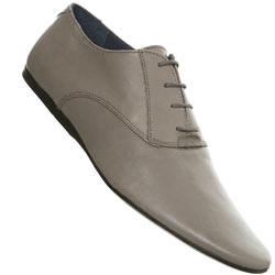 Grey Oxford Lace Up on a Mini Wedge