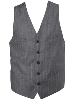 Burton Grey Pinstripe Waistcoat
