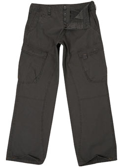 Grey Ripstop Crop Combat Trousers