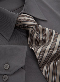 Burton Grey Smart Shirt And Tie Set