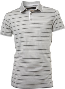 Burton Grey Smart Stripe Polo Shirt