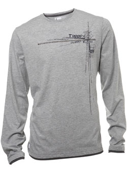 Grey Stitch Printed Long Sleeve T-Shirt