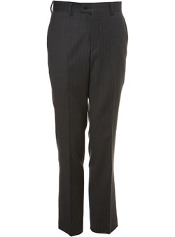 Grey Stripe Herringbone Trousers