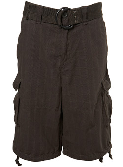 Burton Khaki Check Shorts with Belt