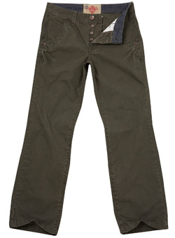 Burton Khaki Cotton Casual Trousers