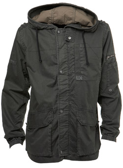 Khaki Lightweight Cotton Parka Jacket
