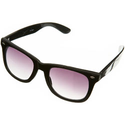 Burton Large Black Wayfarer Style Sunglasses