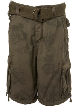 Burton Leaf Print Cargo Shorts