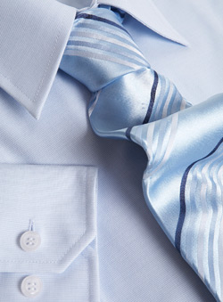Burton Light Blue Shirt And Tie Set