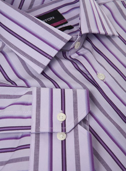 Burton Lilac and Purple Stripe Cotton Shirt