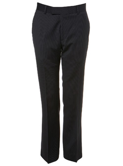 Burton Limehaus Black Turquoise Stripe Slim Fit Suit Trousers