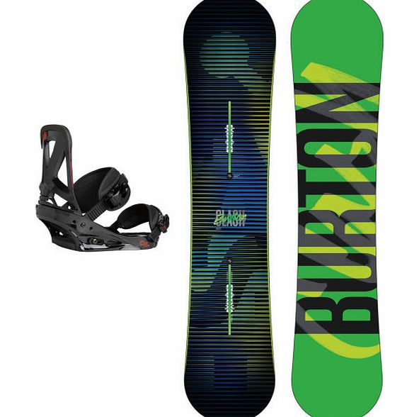 Burton Mens Burton Clash Wide Snowboard with Custom