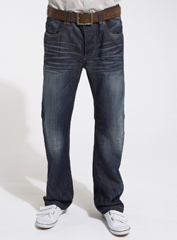 Burton Mid Wash Vintage Straight Fit Jeans