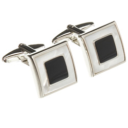 Burton Mother Of Pearl Square Cufflinks