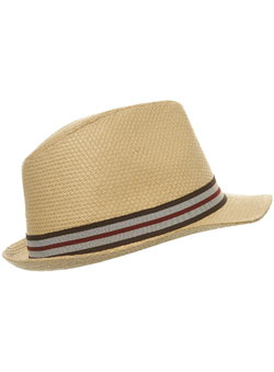 Burton Natural Coloured Straw Trilby