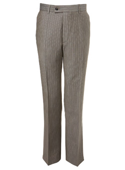 Burton Natural Linen Stripe Suit Trousers