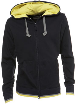 Burton Navy Contrast Hooded Zip Thru