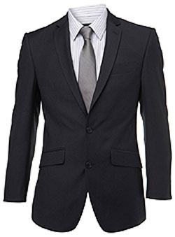 Burton Navy Pinhead Suit Jacket