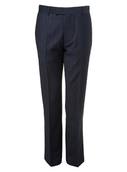 Burton Navy Pinstripe Slim Fit Premium Suit Trousers