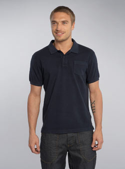 Navy Plain Pique Polo Shirt