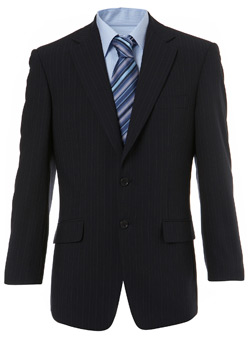 Burton Navy Stripe Washable Suit Jacket