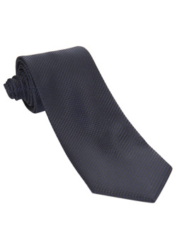 Burton Navy Textured Plain Tie
