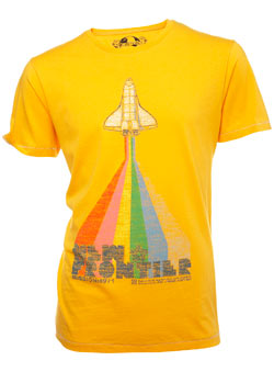 Orange `ocket`Printed T-Shirt