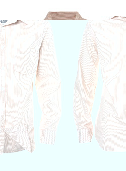 Orange Stripe Long Sleeve Casual Shirt